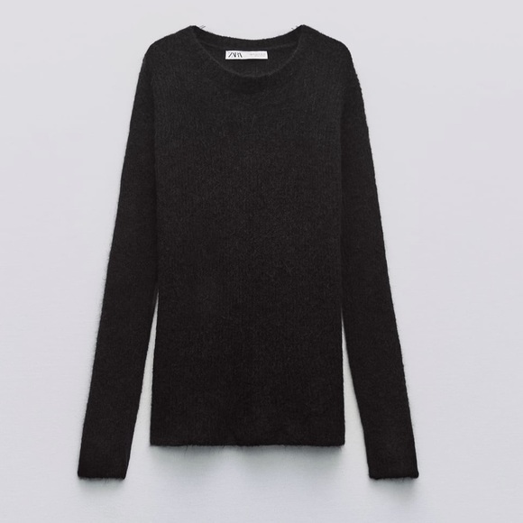 Zara alpaca & wool blend hairy sweater oversized - Picture 9 of 12